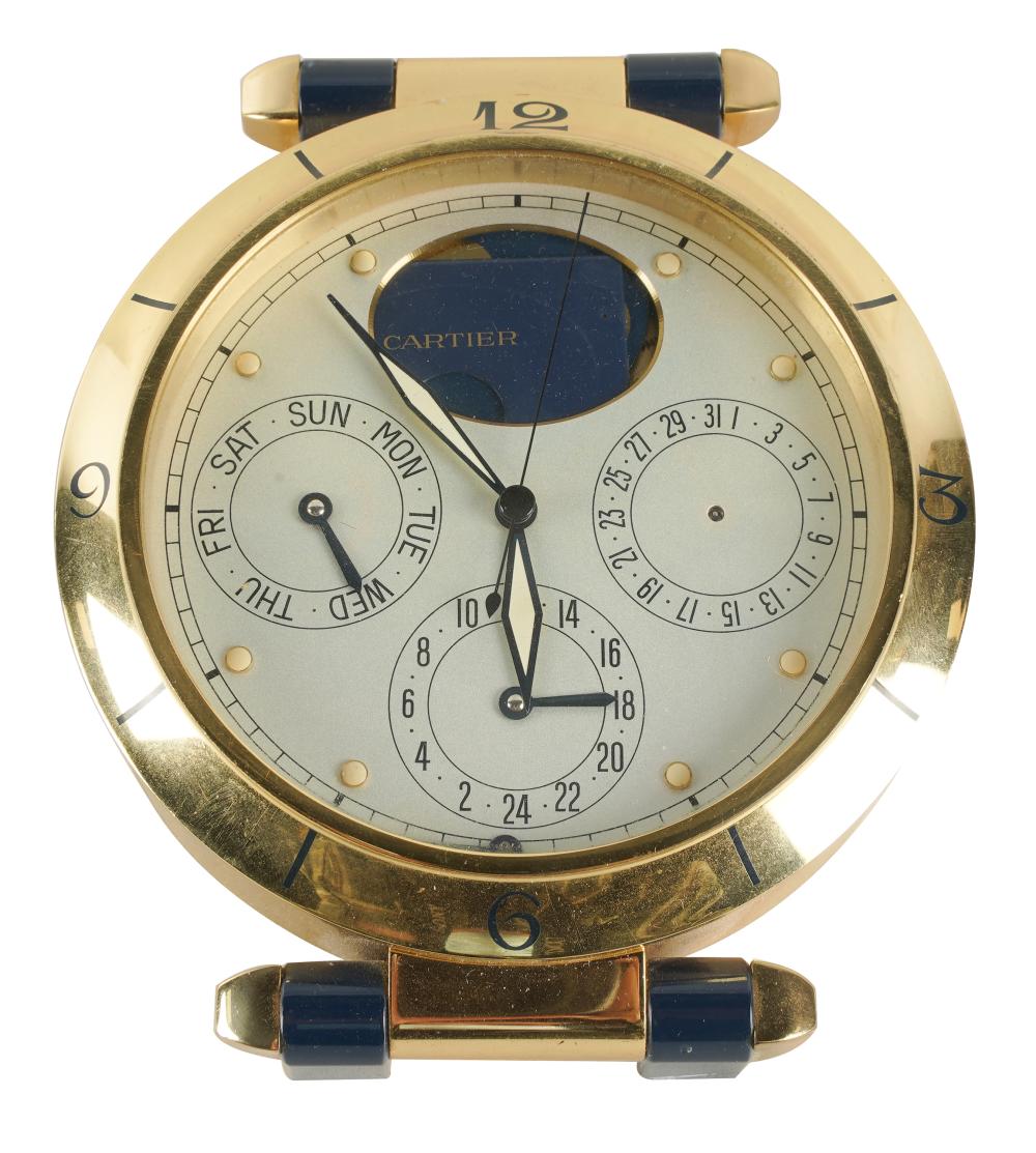 Appraisal: CARTIER TRAVEL CLOCKmodel Provenance Chuck Fries God Father of the