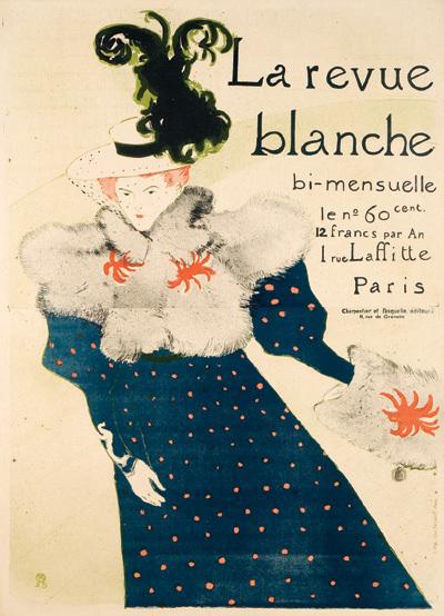 Appraisal: TOULOUSE-LAUTREC Henri de LA REVUE BLANCHE lithograph in colours printed