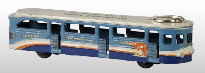 Appraisal: Cast Iron Arcade NY World's Fair Tram Bus Toy Description