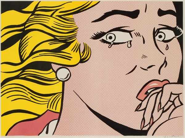 Appraisal: ROY LICHTENSTEIN American - ''Crying Girl'' color offset lithograph on