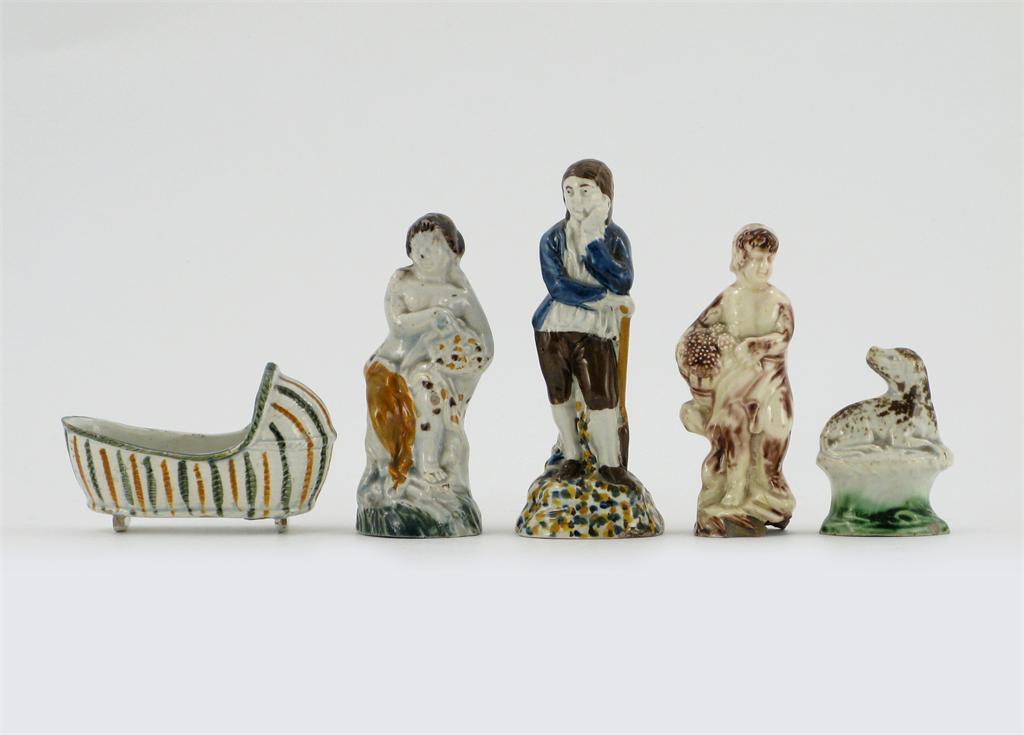 Appraisal: Two Pratt ware figures