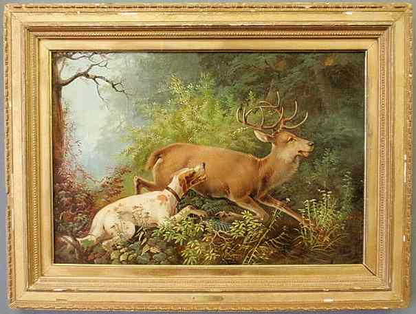 Appraisal: Tait Arthur Fitzwilliam American - oil on canvas of a