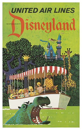 Appraisal: STANLEY WALTER GALLI - UNITED AIR LINES DISNEYLAND x inches