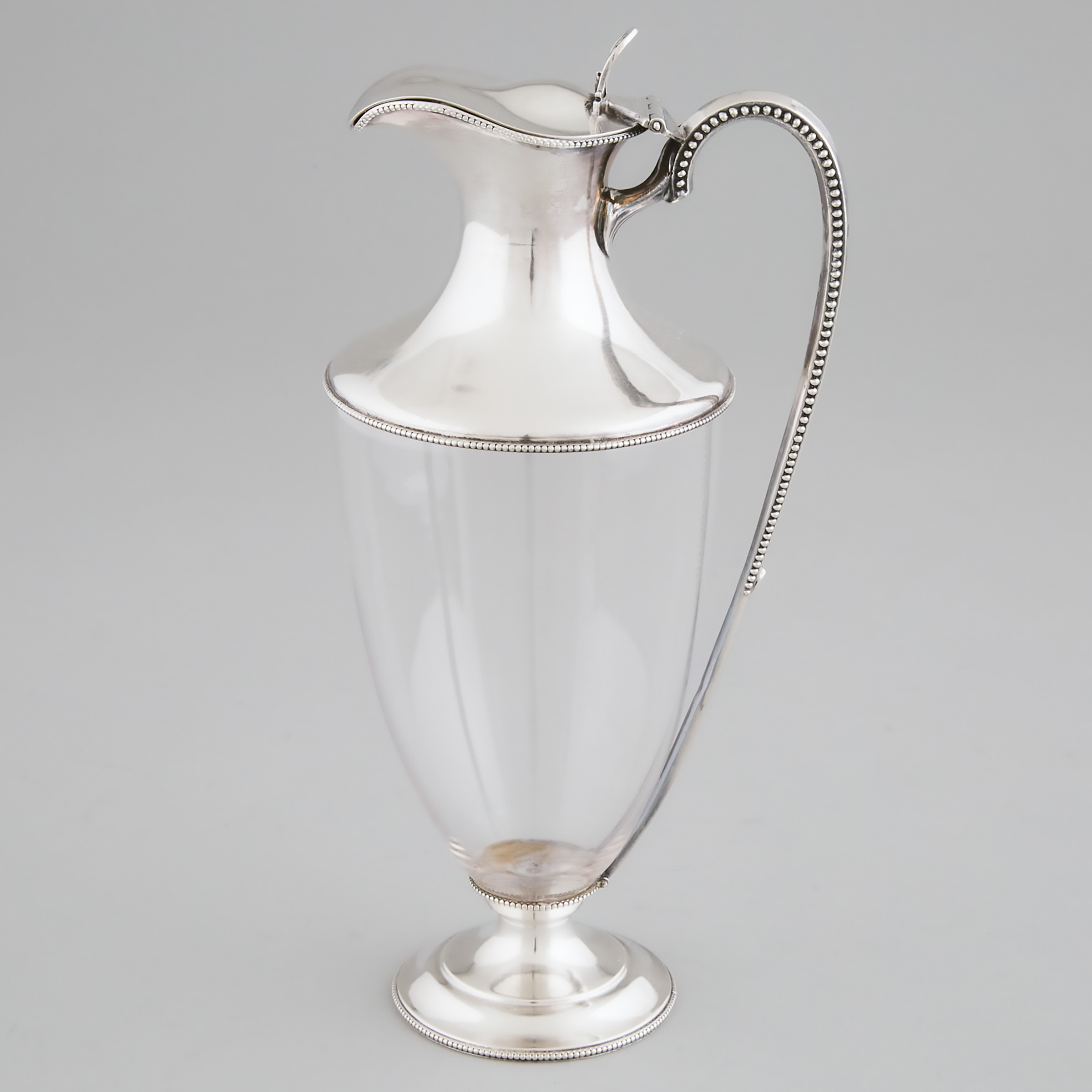 Appraisal: Victorian Silver Mounted Glass Claret Jug William George Sissons Sheffield