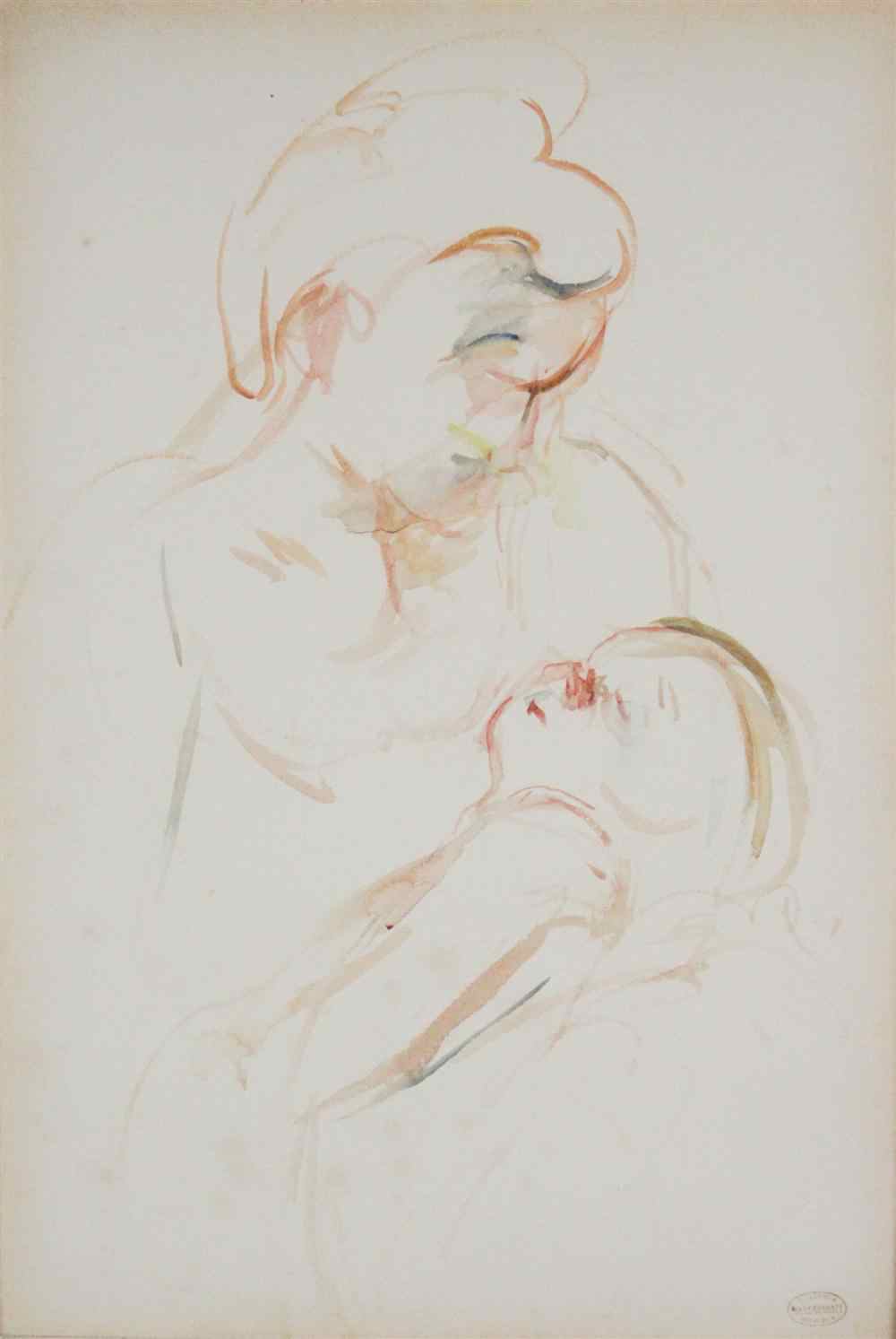 Appraisal: MARY STEVENSON CASSATT AMERICAN - FEMME LA TETE PENCHEE ET