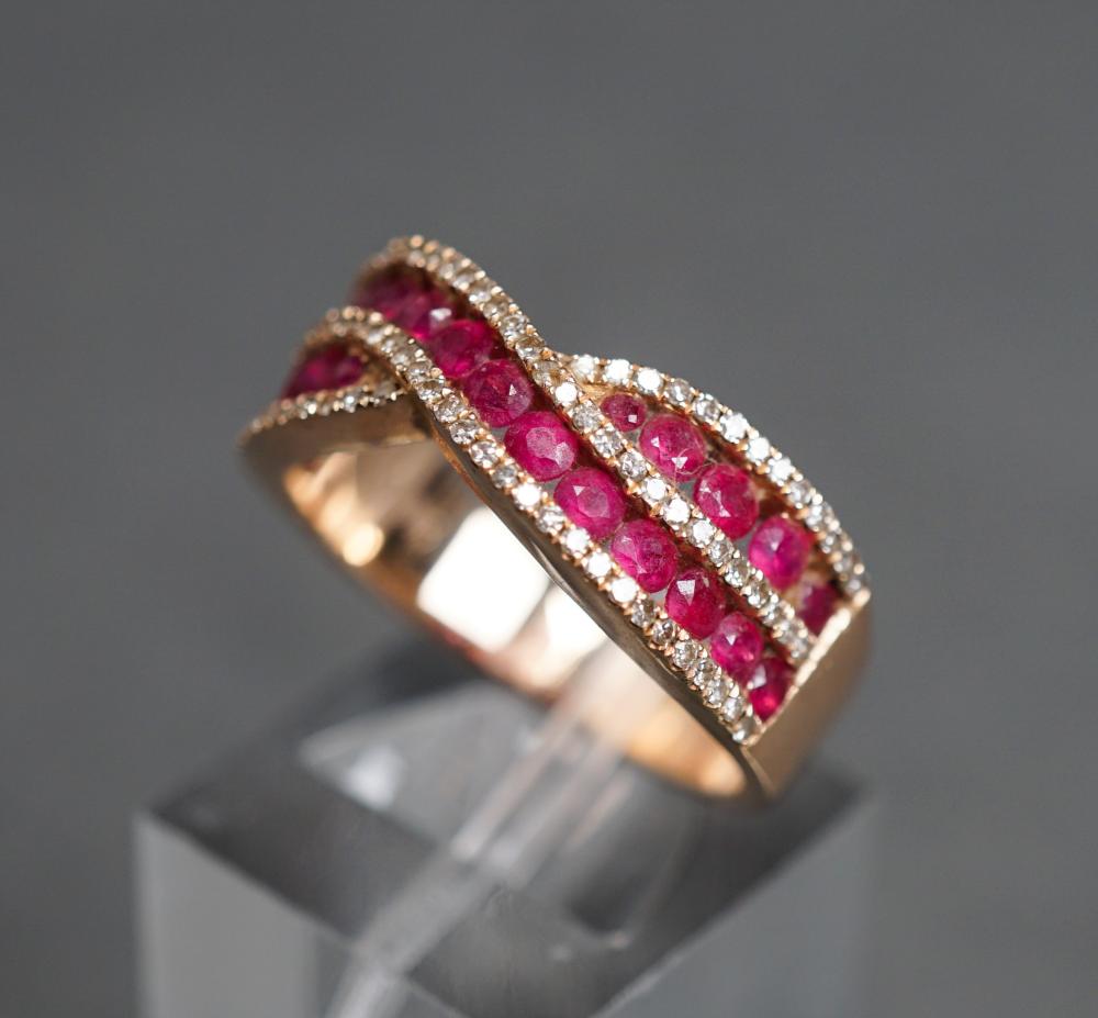 Appraisal: Lali -Karat Rose-Gold Ruby and Diamond Ring gross dwt Size