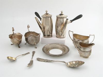 Appraisal: A mixed lot of silver Mixed maker's and dates A