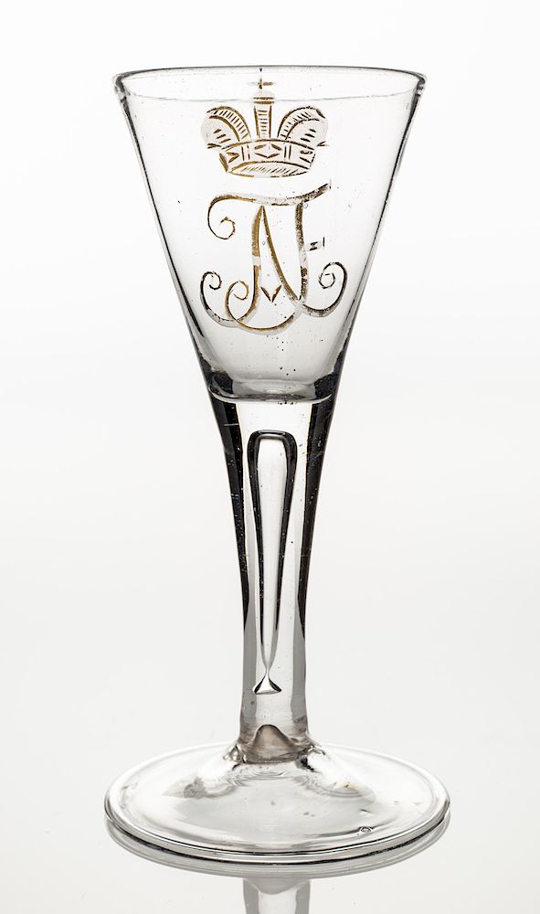 Appraisal: A WINE GLASS FOR ANNA IOANNOVNA IMPERIAL GLASS FACTORY ST