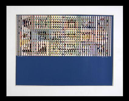 Appraisal: YAACOV AGAM b UNTITLED Serigraph in colors x in signed