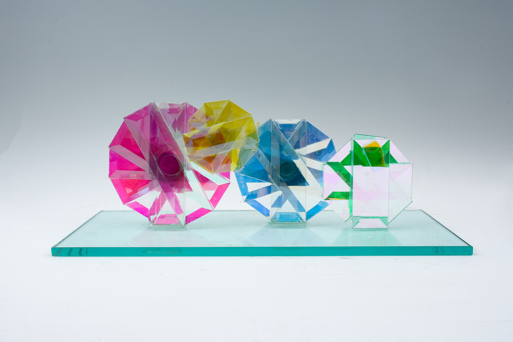 Appraisal: CASSIDY Jan American Contemporary Prismatic Glass Sculpture '' x ''