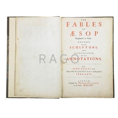 Appraisal: THE FABLES OF AESOP Annotated by John Ogilby Esq printed