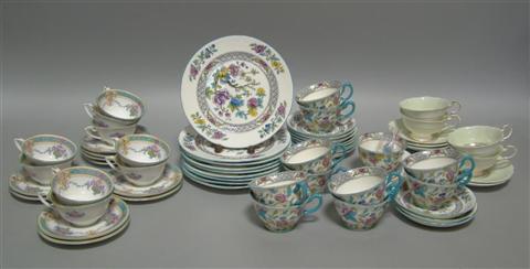 Appraisal: LOT OF ENGLISH PORCELAIN Including nine Royal Worcester tea cups