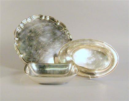 Appraisal: Group of three Tiffany Co sterling silver serving dishes Comprising