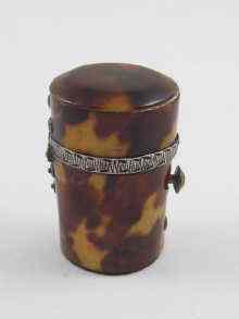 Appraisal: An th Century perfume bottle AF in tortoiseshell etui with