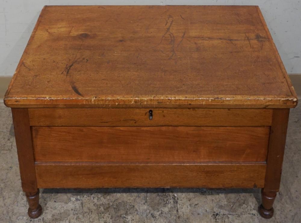 Appraisal: WILLIAM MARY STYLE DIMINUTIVE CHERRY BLANKET CHEST X X IN