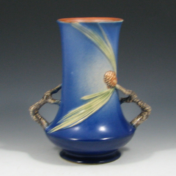 Appraisal: Roseville Pine Cone - Vase Roseville blue Pine Cone vase