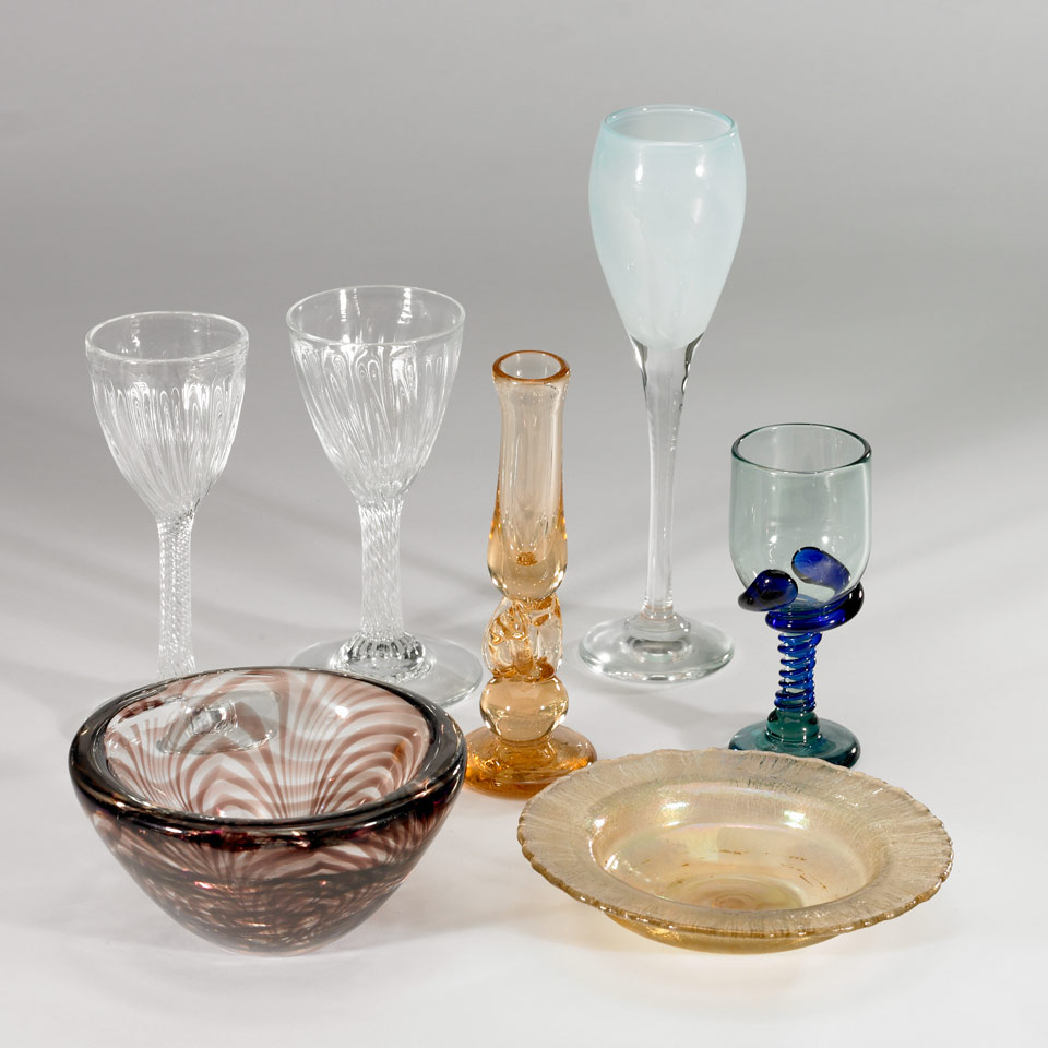 Appraisal: Group of Canadian Studio Glass Objects Murray Sweet Vase Daniel