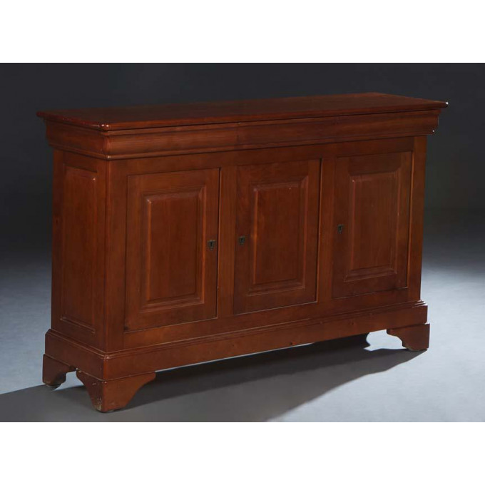 Appraisal: French Provincial Louis Philippe Style Carved Cherry Sideboard early th