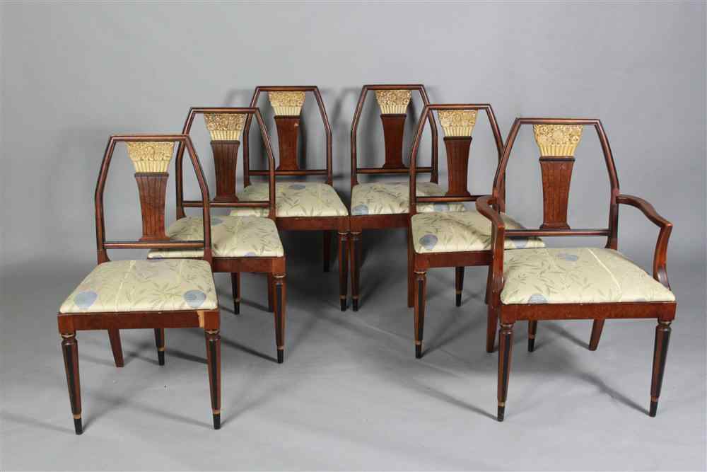 Appraisal: ART DECO ROBERT W IRWIN STYLE SET OF SIX DINING