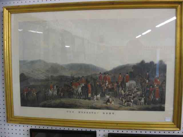 Appraisal: Fox Hunt Lithograph ''The Wynnstay Hunt'' image area '' x