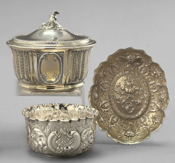 Appraisal: Group of Three Silver Items consisting of an attractive A