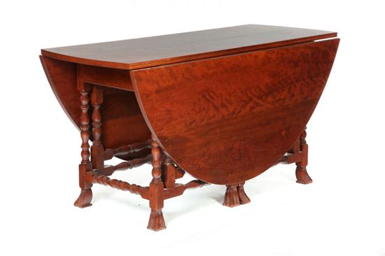 Appraisal: WILLIAM AND MARY-STYLE DINING TABLE David T Smith Morrow Ohio