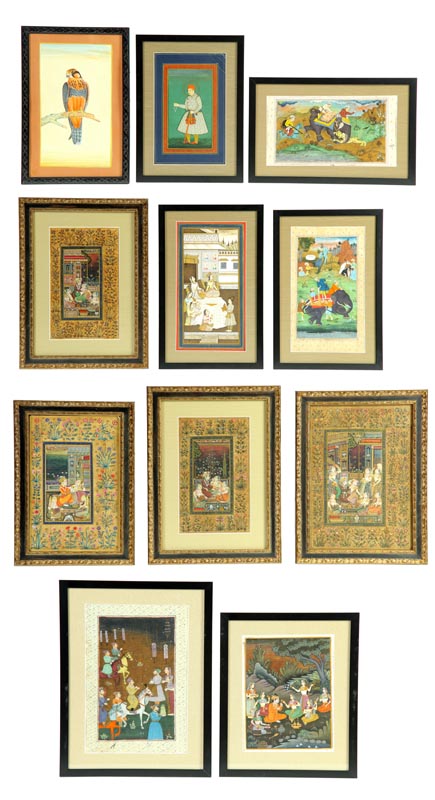 Appraisal: GROUP OF PAINTINGS India th century most gouache on paper