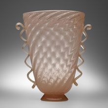 Appraisal: Seguso Vetri d'Arte attribution VASE Italy c hand-blown and applied