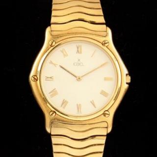 Appraisal: Gent's KT Gold Classic Wave Watch Ebel quartz movement the