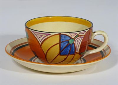 Appraisal: Melon' a Clarice Cliff Fantasque Bizarre Globe tea cup and