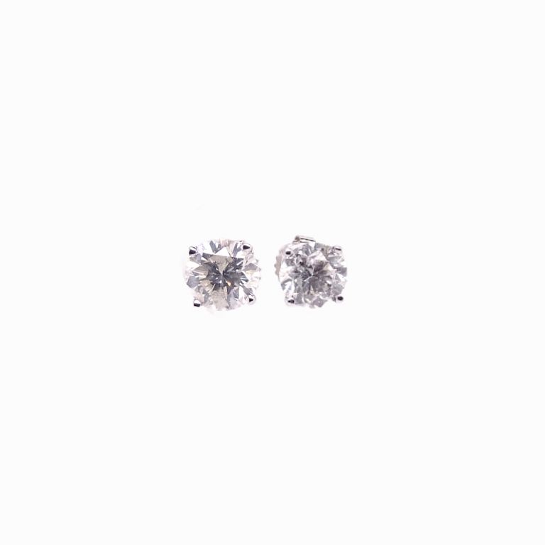 Appraisal: Diamond Stud Earrings TCW Diamond Stud Earrings Total Carat Weight