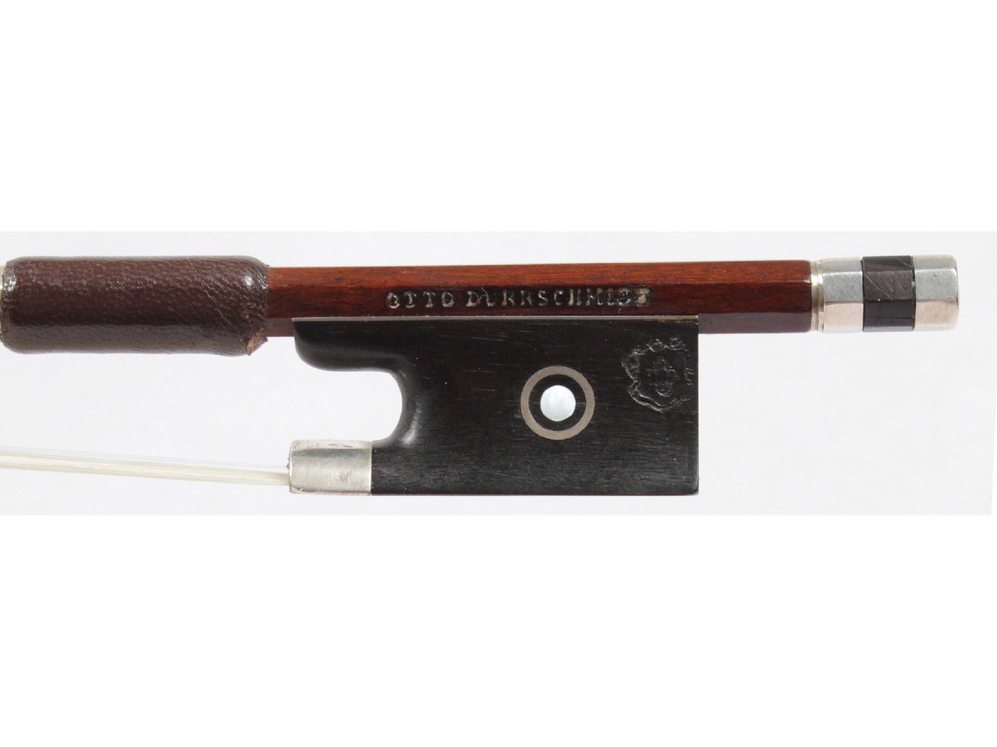 Appraisal: German silver mounted violin bow by and stamped Otto Durrschmidt