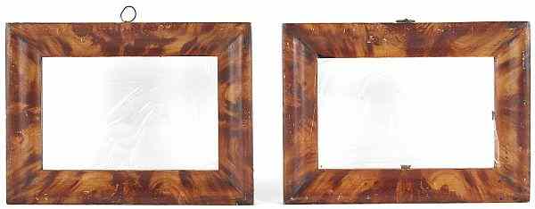 Appraisal: Pair of Pennsylvania painted pine frames th c retaining their