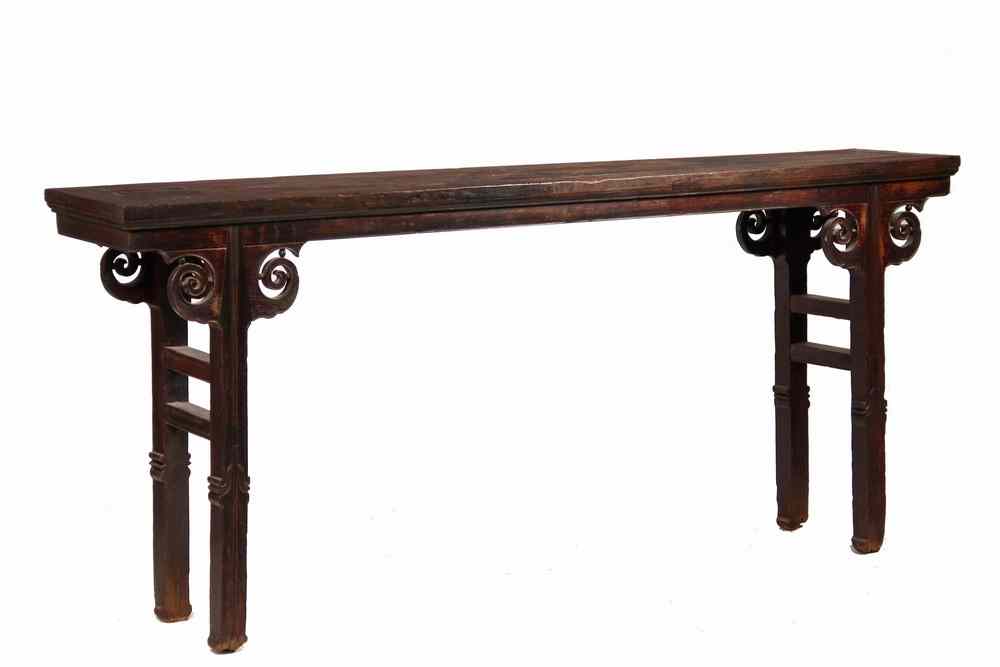 Appraisal: CHINESE ALTAR - th c Chinese Hardwood Altar with pierced