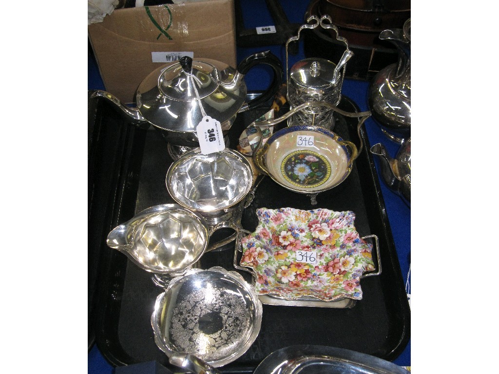 Appraisal: Tray lot - tea service jam pots butter dish etc