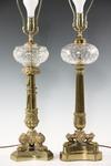 Appraisal: TABLE LAMPS - Lot of two bronze base column form