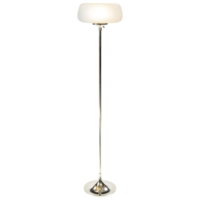 Appraisal: Laurel floor lamp USA s bright nickel base with unusual