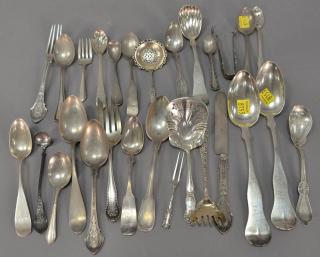 Appraisal: Tray lot of sterling silver miscellaneous flatware pieces along with