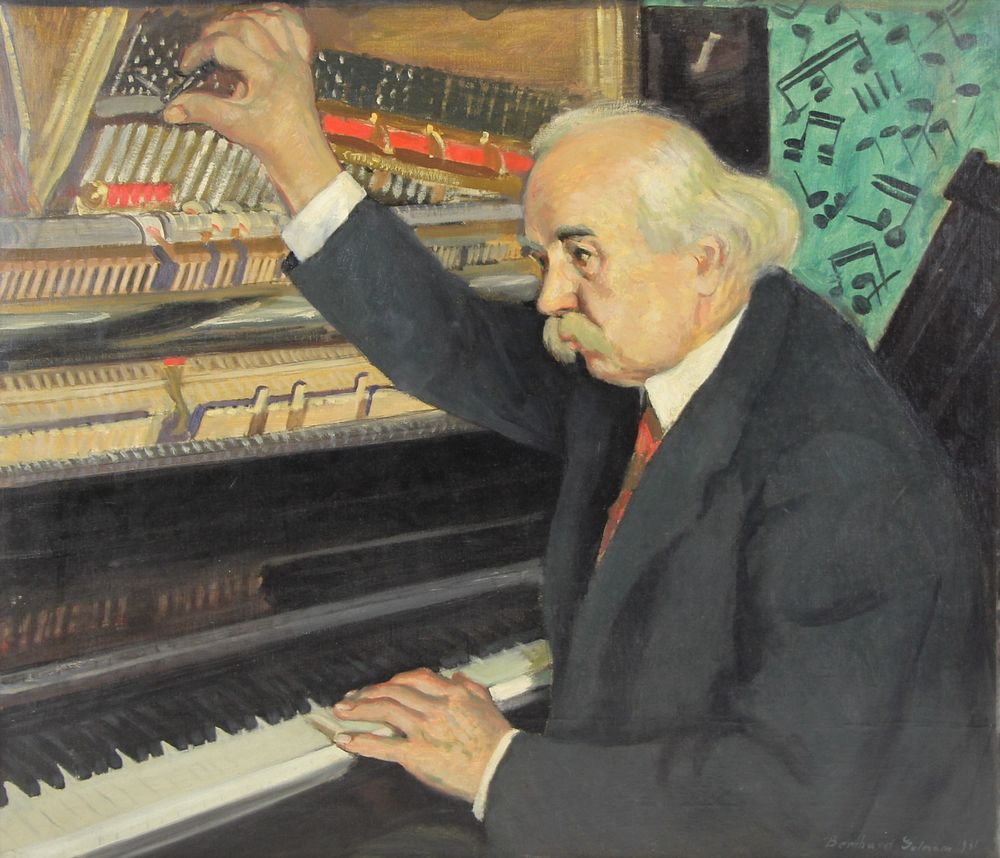 Appraisal: BERNHARD GUTMANN AMERICAN - Oil on Canvas The Piano Tuner