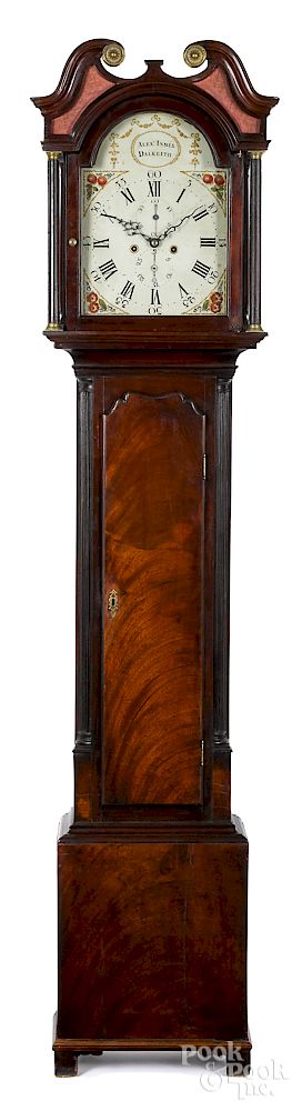 Appraisal: Scottish mahogany tall case clock ca Scottish mahogany tall case