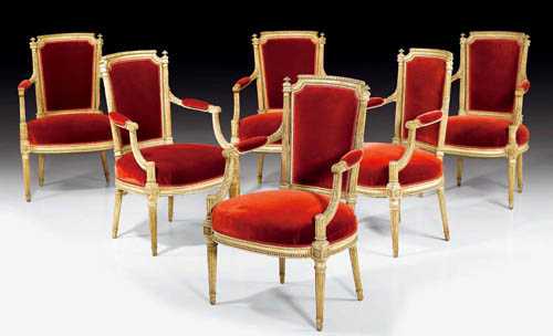 Appraisal: LARGE SUITE OF SEATING FURNITURE EN CABRIOLET Louis XVI Paris