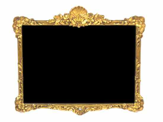 Appraisal: A Giltwood Mirror of rectangular form having a shell and