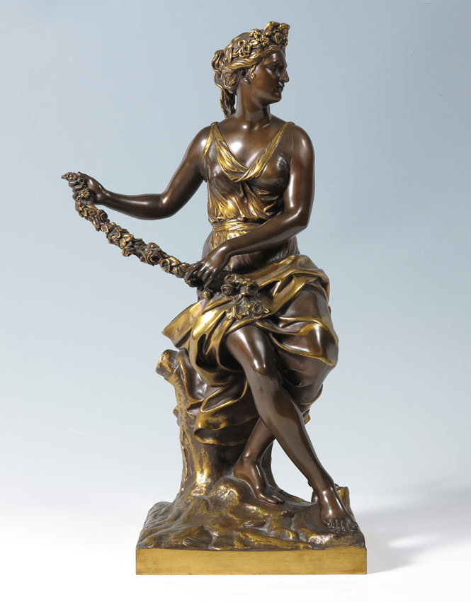 Appraisal: APHRODITE AND CUPID BRONZE AFTER COYZEVOX '' h Barbedienne Foundry