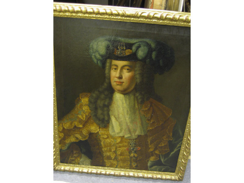 Appraisal: CONTINENTAL SCHOOL TH CENTURY Portrait of a Gentleman with plumed