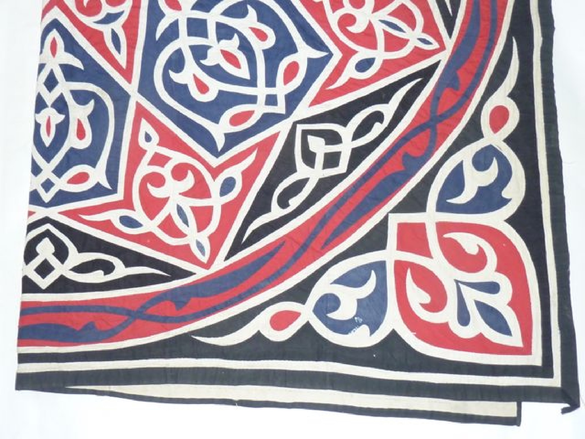 Appraisal: A th century style bedspread with gothic tracery design appliqued