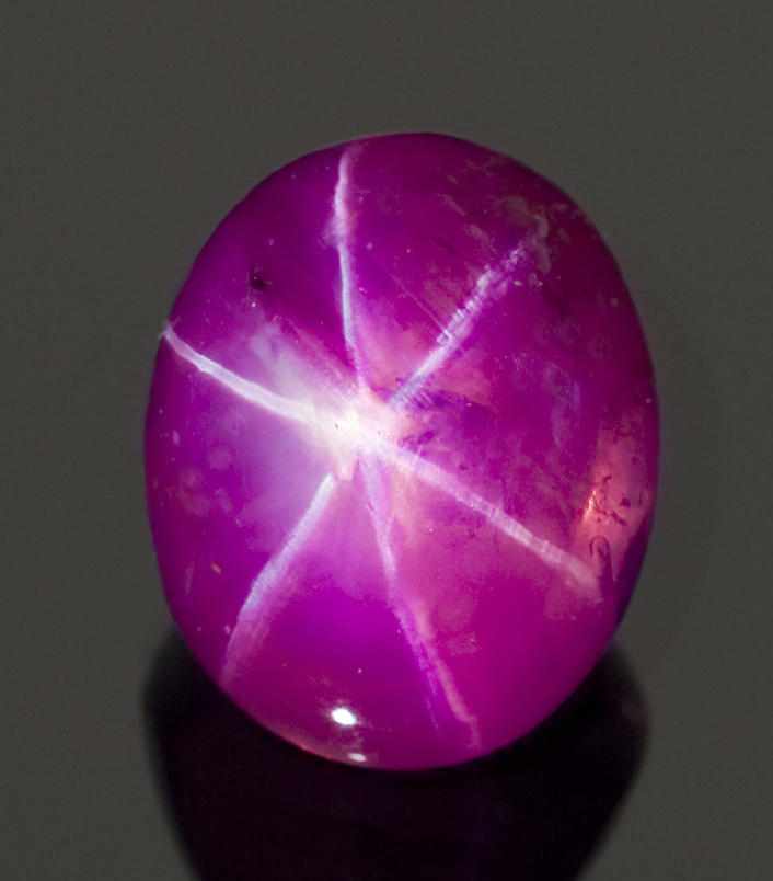 Appraisal: Fine Star Ruby Burma An oval cabochon with a high