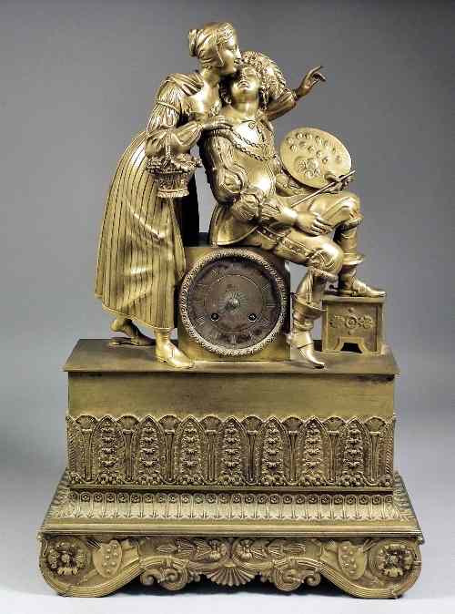 Appraisal: An early th Century French gilt brass cased mantel clock