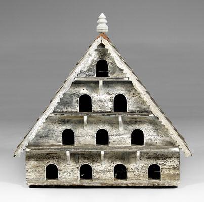 Appraisal: Rustic folk art dovecote shingled roof and ten bird openings