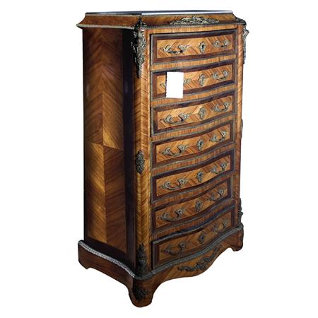 Appraisal: Napoleon III Gilt-Bronze Mounted Tulipwood and Rosewood Secretaire a Abattant