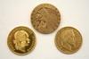 Appraisal: COINS - Lot of three coins francs Hungary Indian head